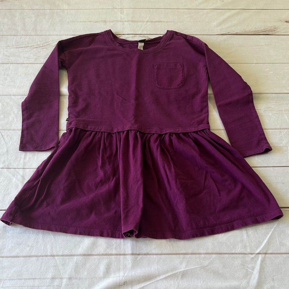 Tea Collection Deep Purple Long Sleeve Dress